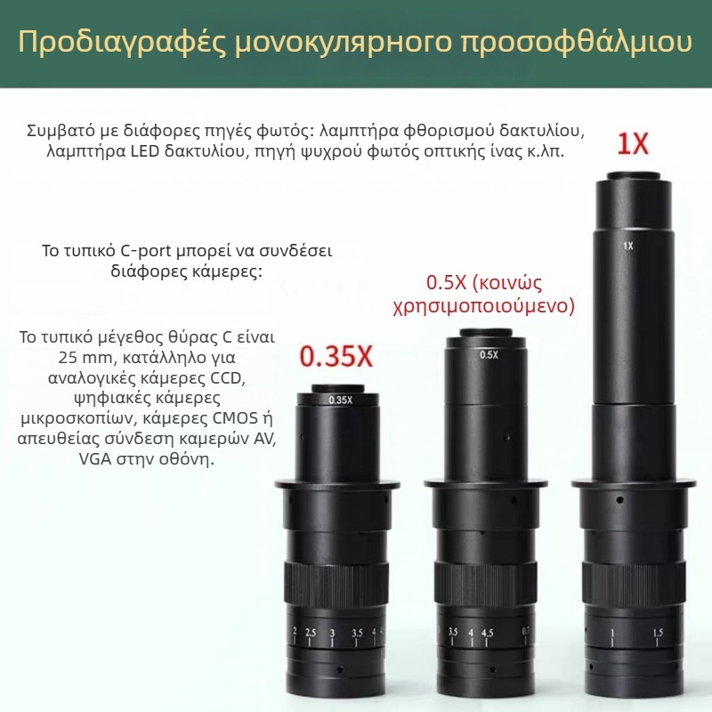 Sharp Vision RS-0745-1 Βίντεο Μικροσκόπιο, Μονόφθαλμο Οπτικό Ψηφιακό Μεγεθυντή με Συνεχές Zoom 0,7x-4,5x και Μεγεθύνσεις 120x/180x/300x