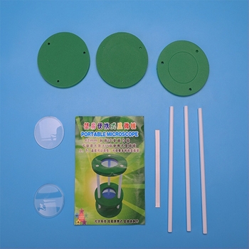 Hongen DIY μικροσκόπιο για επιστημονικά πειράματα – οπτικό STEAM παιχνίδι, χειροποίητο, μη ηλεκτρικό, πολλαπλών λειτουργιών, πλαστικό, 7 × 17 cm