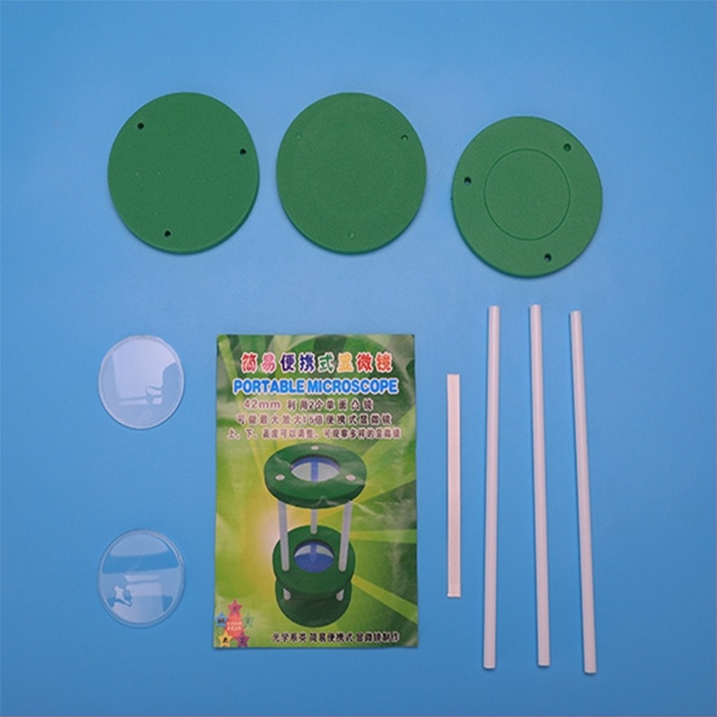 Hongen DIY μικροσκόπιο για επιστημονικά πειράματα – οπτικό STEAM παιχνίδι, χειροποίητο, μη ηλεκτρικό, πολλαπλών λειτουργιών, πλαστικό, 7 × 17 cm