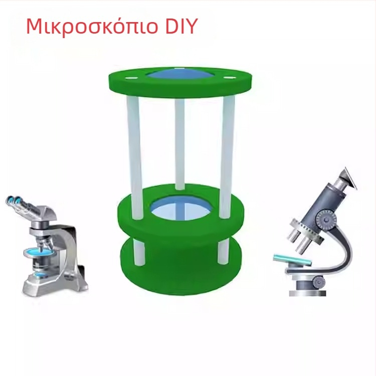 Σετ DIY για επιστημονικά πειράματα: μεγεθυντικός φακός και οπτικό μικροσκόπιο, εκπαιδευτικό παιχνίδι