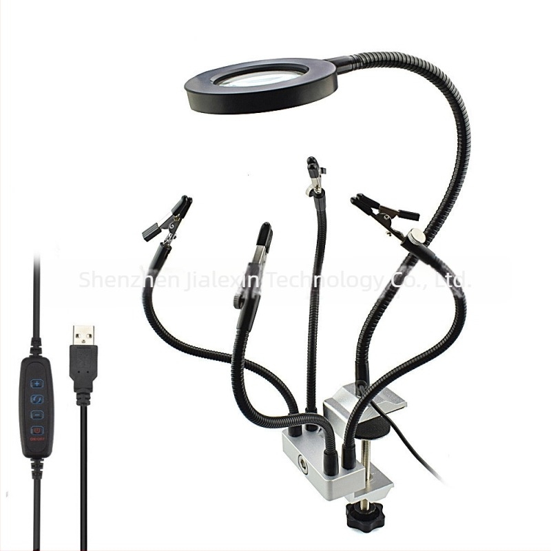 USB LED φως με 3× μεγεθυντικό φακό για επισκευή κινητών τηλεφώνων