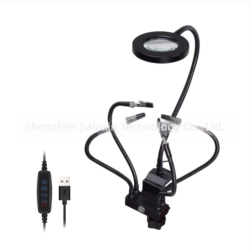 USB LED φως με 3× μεγεθυντικό φακό για επισκευή κινητών τηλεφώνων