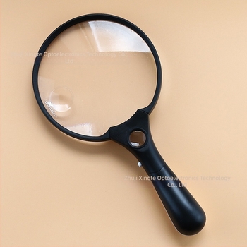 Xingte χειροκίνητος μεγεθυντικός φακός 137 mm, 3-LED φωτισμός, 3x μεγέθυνση, πολυλειτουργικός για ανάγνωση και ταυτοποίηση