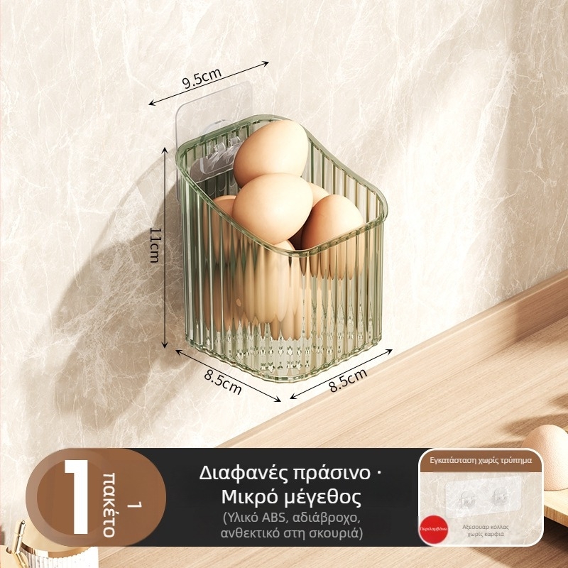 Κρεμαστός τοίχου κάδος αποθήκευσης για κουζίνα και μπάνιο, πολυλειτουργικός οργανωτής αποθήκευσης για πράσινο κρεμμύδι, τζίντζερ και σκόρδο