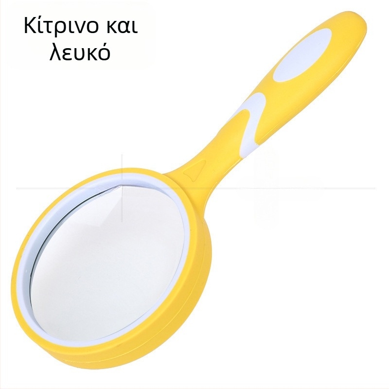 Χειροκίνητος μεγεθυντικός φακός με λαβή από καουτσούκ και πλαστικό περίβλημα, οπτικός φακός από γυαλί, 10x μεγέθυνση για ανάγνωση ηλικιωμένων