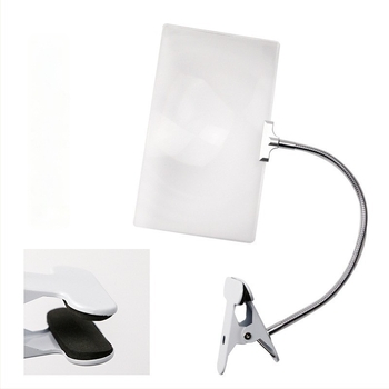 Fresnel HD Μεγάλη Λύρα με 4x μεγέθυνση ανάγνωσης, επιτραπέζιος μεγεθυντής με βάση σωλήνα/κλιπ F8912T/J