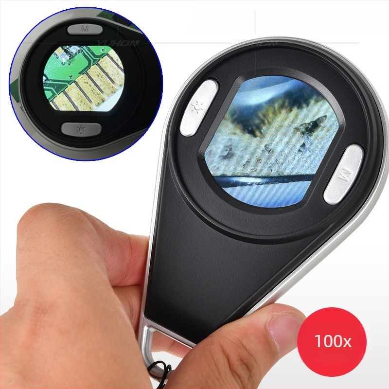 Μεγεθυντικό mikroskop me digitalí o̱thó̱nē, e̍paragarthzómėn, me megídeni 60×/80×/100×