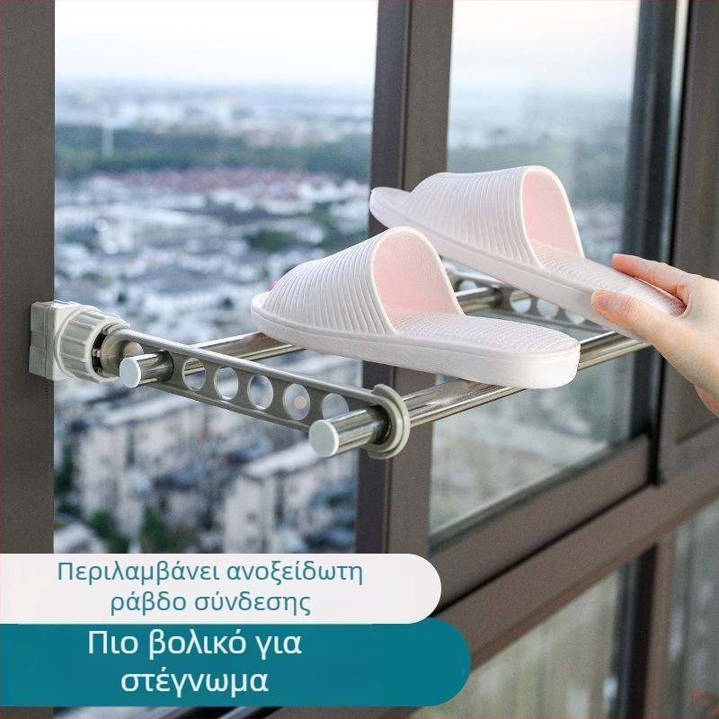 Κρεμάστρα ρούχων για πόρτα από ABS πλαστικό, ανθεκτική, χωρίς διάτρηση, κατάλληλη για οικία ή εστία φοιτητών, 8 οπών ράφι στέγνωσης, φορητή για ταξίδια