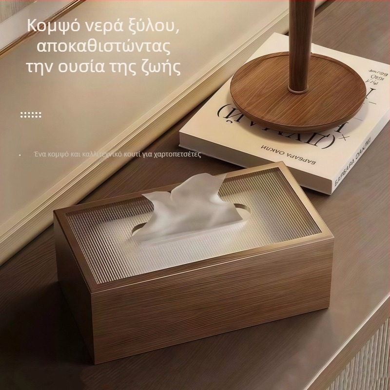 Ξύλινο κουτί χαρτοπετσέτας υψηλής ποιότητας, κατάλληλο για σαλόνι και τραπεζαρία, επιτραπέζιο, φυσικό ξύλο, για οικία ή ξενοδοχείο