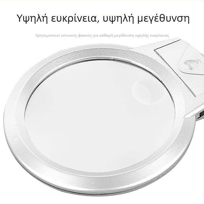 MG15122-2B Μεγεθυντικός φακός με κλιπ και LED για ανάγνωση, φορητός και επιτραπέζιος