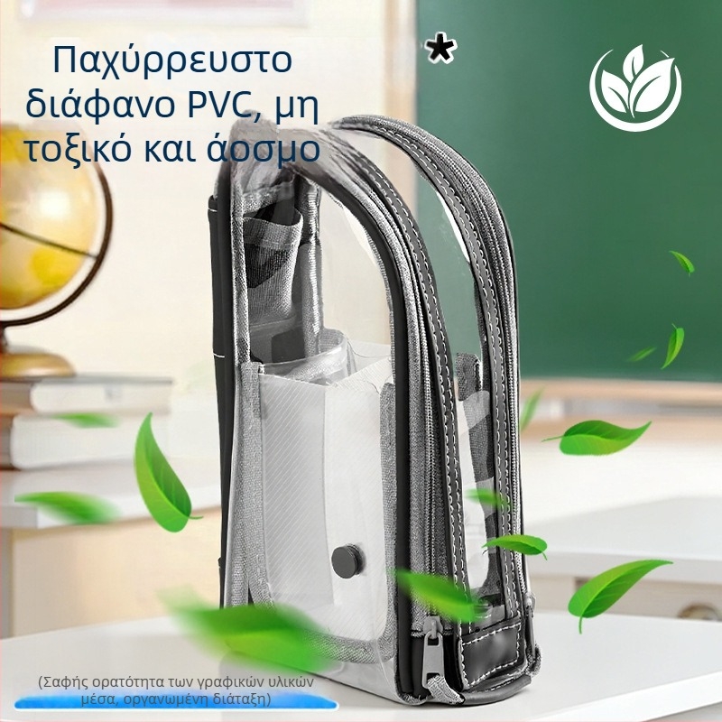 Διαφανής μαγνητικός κάθετος οργανωτής για καλλυντικά και μολύβια, μεγάλης χωρητικότητας, ανθεκτικό στη σκόνη και στο νερό, PVC
