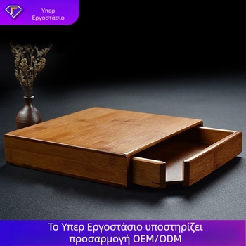 Ρετρό ξύλινο κουτί δώρου τσαγιού με συρτάρι από μπαμπού και ξύλο, ανθεκτικό στην υγρασία για φύλαξη τσαγιού