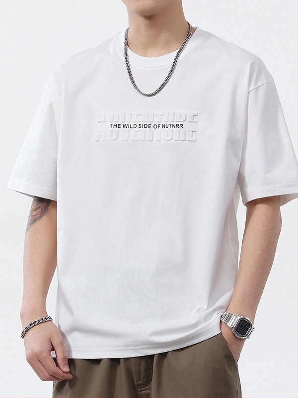 Αντρικό κοντομάνικο T‑shirt από ice silk, καλοκαίρι 2025, γρήγορο στέγνωμα, άνετη χαλαρή εφαρμογή, στρογγυλός λαιμός, καθημερινή χρήση.