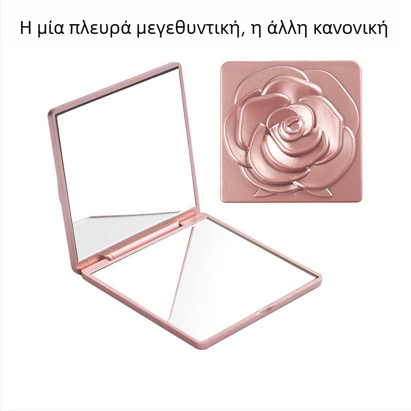 Μίνι διπλής όψης αναδιπλούμενος καθρέφτης μακιγιάζ, φορητός τετράγωνος καθρέφτης, χαριτωμένο