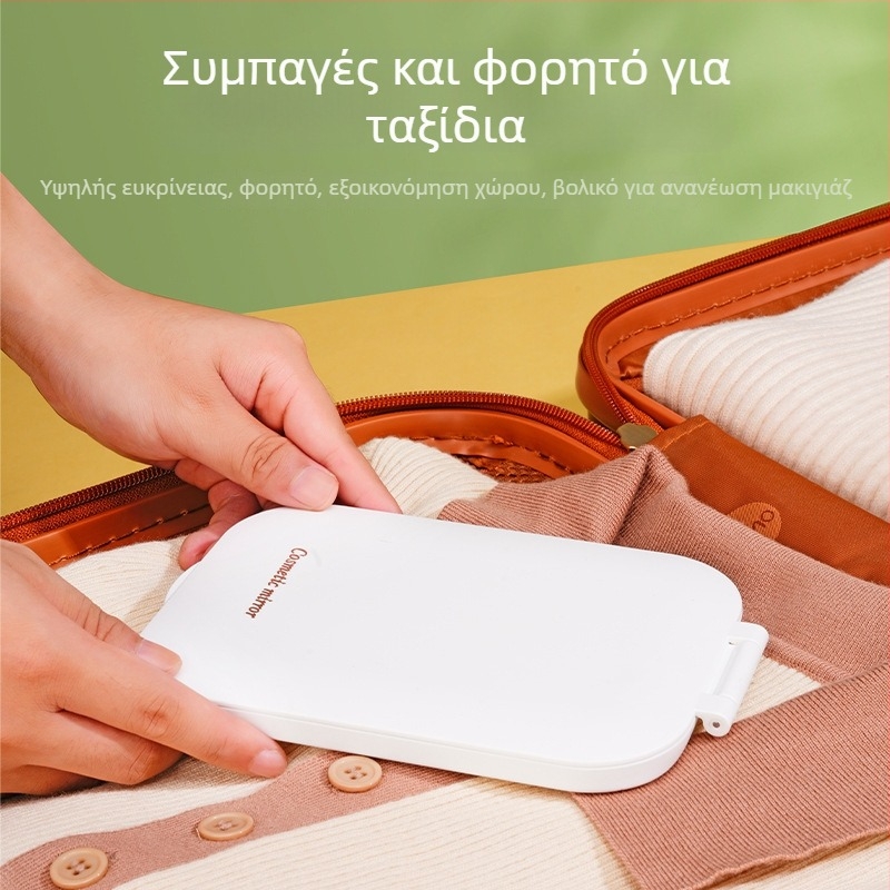 LED καθρέφτης μακιγιάζ, φορητός αναδιπλούμενος καθρέφτης γραφείου με φωτισμό, καλλυντικό καθρέφτης με ρυθμιζόμενο φως για φοιτητική εστία και γραφείο