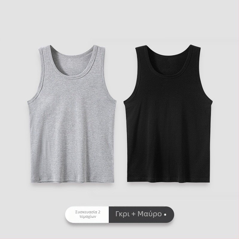 Ανδρικό τοπ Racerback από 100% βαμβάκι, χωρίς ραφές, απορροφά τον ιδρώτα, λευκό, εσωτερική ενδυμασία για καλοκαίρι