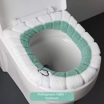 Πολύ Παχιά Θερμή Μαξιλαρένια Κάλυμμα Καθίσματος Τουαλέτας, Πλενόμενο, Οβάλ Σχήματος, Καθολικό