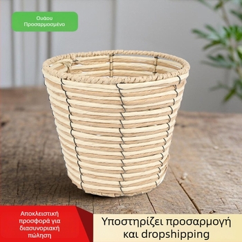 Χειροποίητο καλάθι ρατάν εξατομικευμένο για αποθήκευση γλυκών και σνακ, επιτραπέζιο και διακόσμηση οικίας.