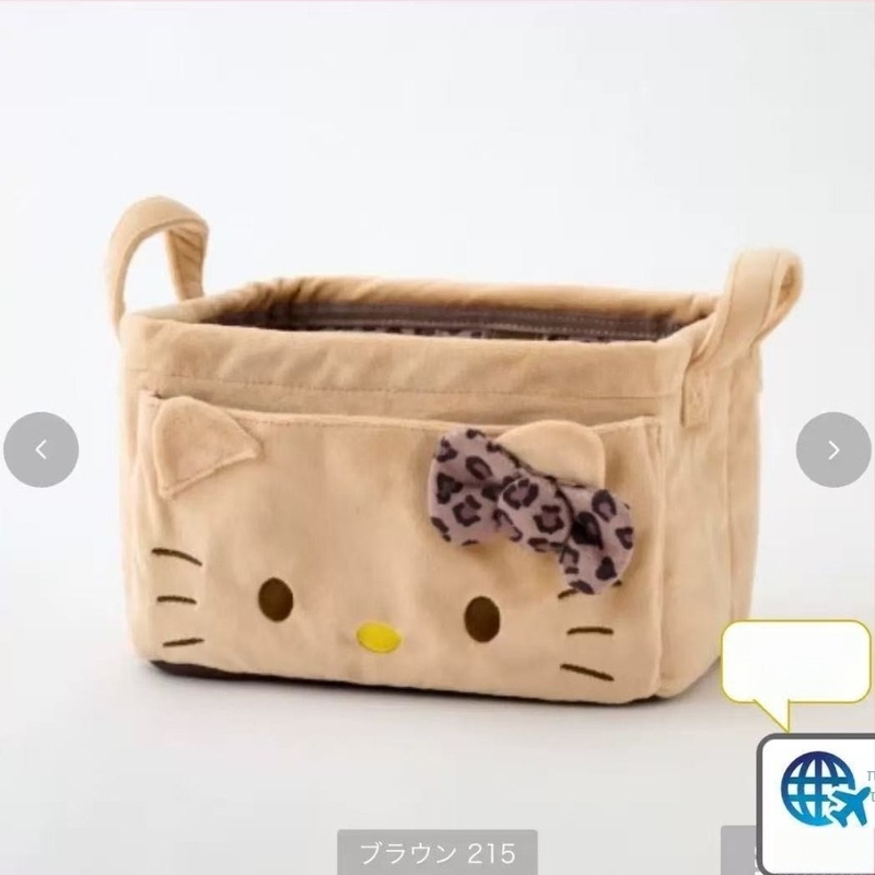 Διαθέσιμο βελούδινο καλάθι αποθήκευσης Sanrio Kitty Cat, μεγάλη χωρητικότητα, οργάνωση φοιτητικού γραφείου
