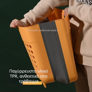 Ανθεκτικό αναδιπλούμενο πλαστικό καλάθι πλυντηρίου σε ιαπωνικό στυλ, τοίχο-στηριζόμενο για μπάνιο