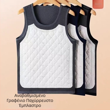 Unisex θερμικό γιλέκο με γραφένιο μαλλί, κουκούλα, με εφαρμογή, διπλό στρώμα, για φθινόπωρο-χειμώνα