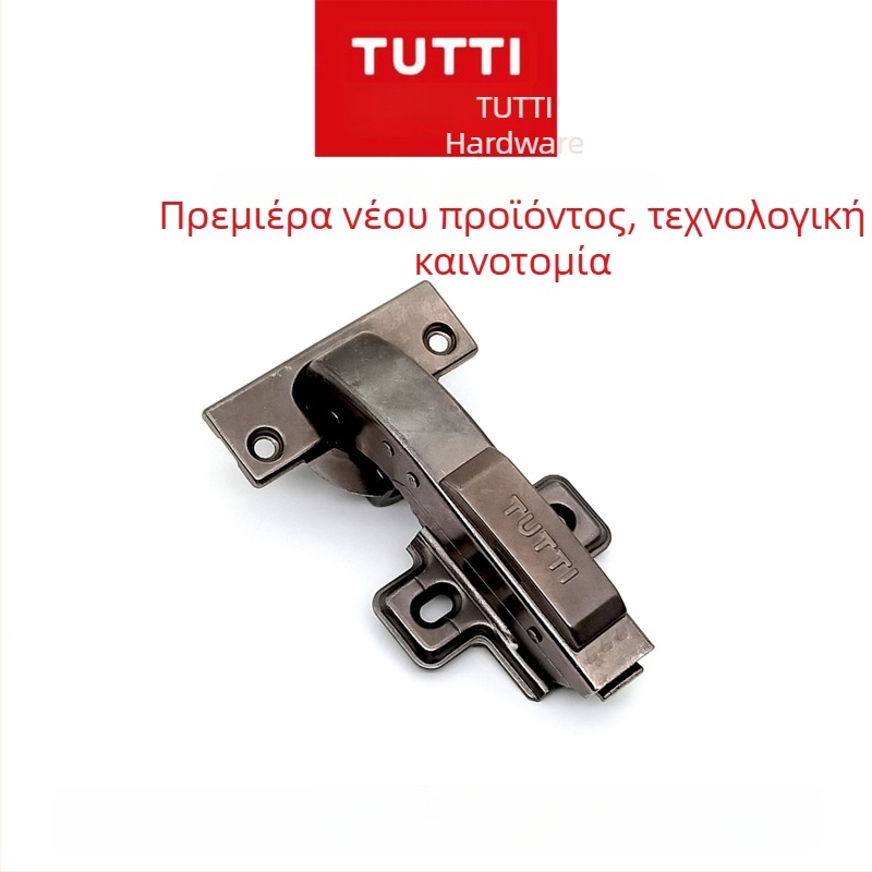 Μεντεσές πόρτας γωνιακού ντουλαπιού από νικελωμένο σίδηρο, 1 mm πάχος, 90° μαλακό κλείσιμο, 180° άνοιγμα