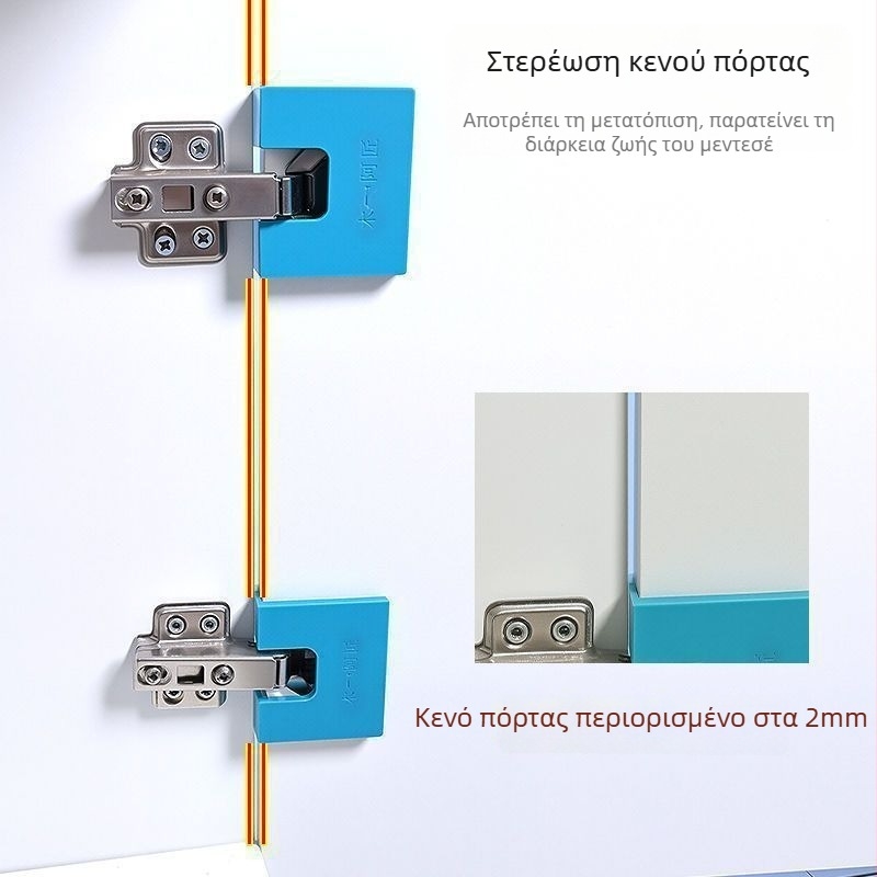 Γρήγορο εξάρτημα εγκατάστασης μεντεσέ για ολόκληρο το σπίτι, 2 mm κενό πόρτας, βασικό εργαλείο εγκατάστασης ντουλαπιών.