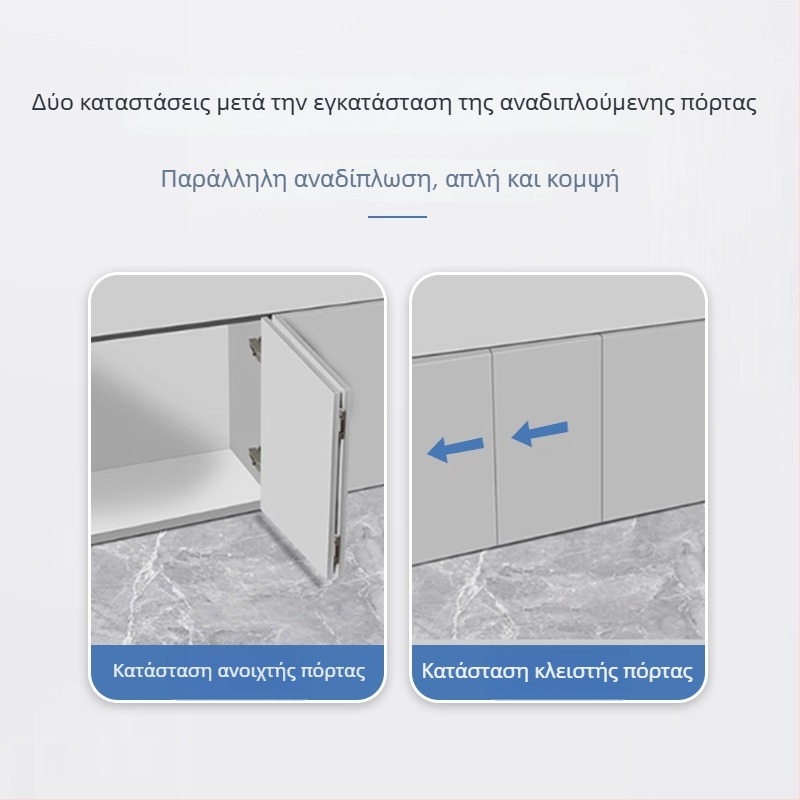 Μεντεστές πόρτας διπλού κυπέλλου για αναδιπλόμενες πόρτες, 180° κλείσιμο, για ντουλάπες, από κράμα ψευδάργύρου