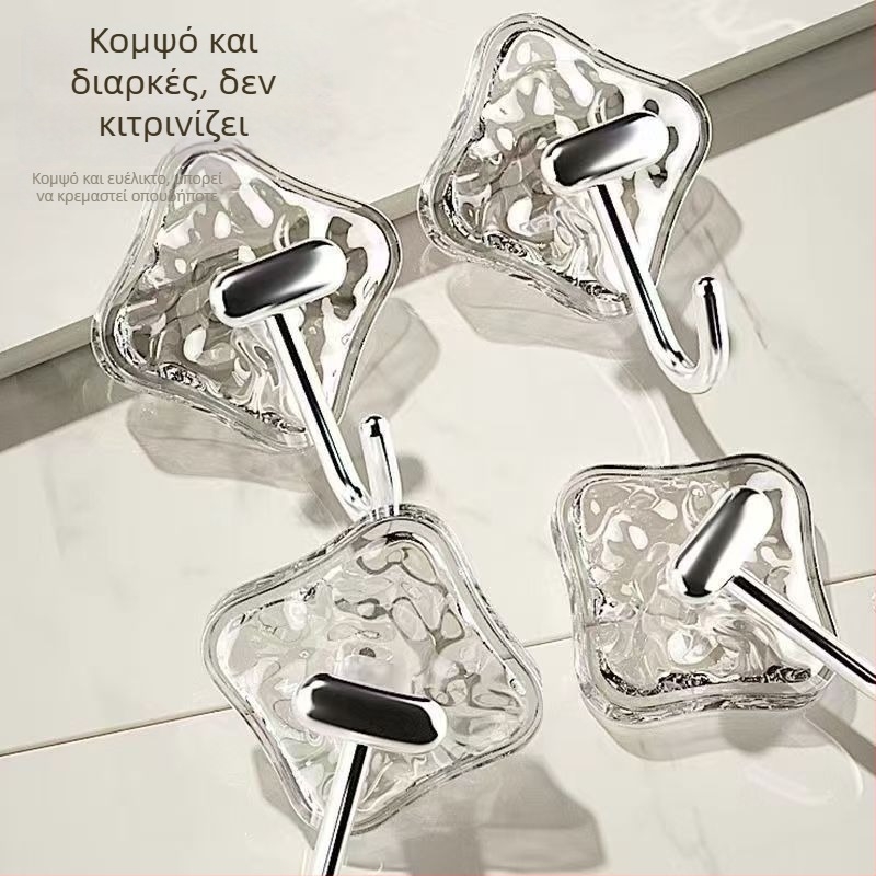 Κρεμάστρα τοίχου με κόλλα, χωρίς διάτρηση, ανθεκτική έως 1-3 kg, κρεμάστρα πετσέτας μπάνιου, επιτοίχια, κατάλληλη για τοποθέτηση πίσω από την πόρτα, χωρίς ίχνη εγκατάστασης
