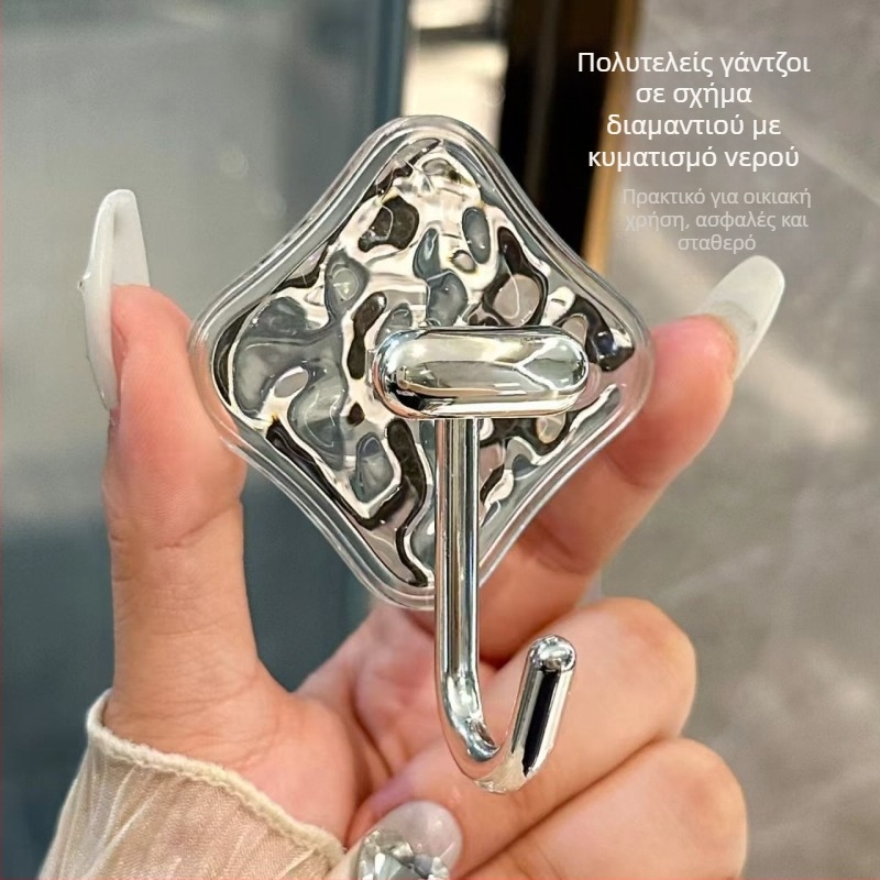 Κρεμάστρα τοίχου με κόλλα, χωρίς διάτρηση, ανθεκτική έως 1-3 kg, κρεμάστρα πετσέτας μπάνιου, επιτοίχια, κατάλληλη για τοποθέτηση πίσω από την πόρτα, χωρίς ίχνη εγκατάστασης