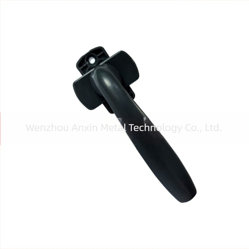 Anxin Ax888–22 Λαβή με αποτύπωμα για εσωτερικά ανοίγματα και εσωτερικά αναδιπλόμενες αλουμινένιες πόρτες και παράθυρα, καμπύλο σχήμα, λευκό/μαύρο φινίρισμα