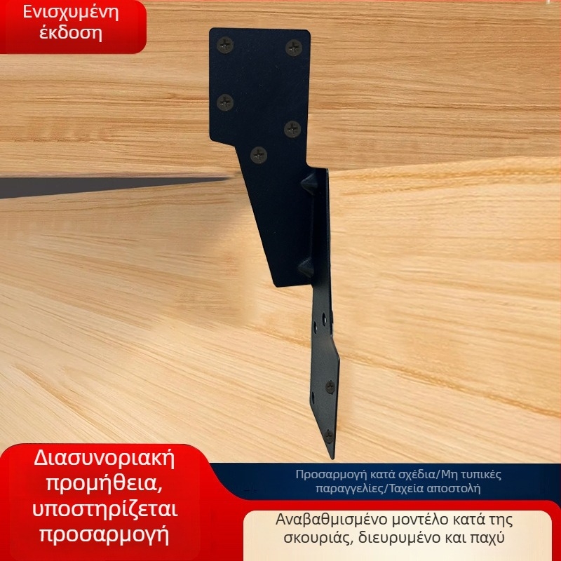 Βαρύς τριγωνικός στηριγμός ντουλάπας με κλιπ – μεταλλικά εξαρτήματα σύνδεσης