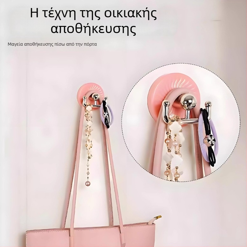 Διπλό Άγκιστρο με Κόλλα, Χωρίς Διάτρηση, Φορτίο έως 1 kg, Για Μπάνιο και Κουζίνα στον Τοίχο