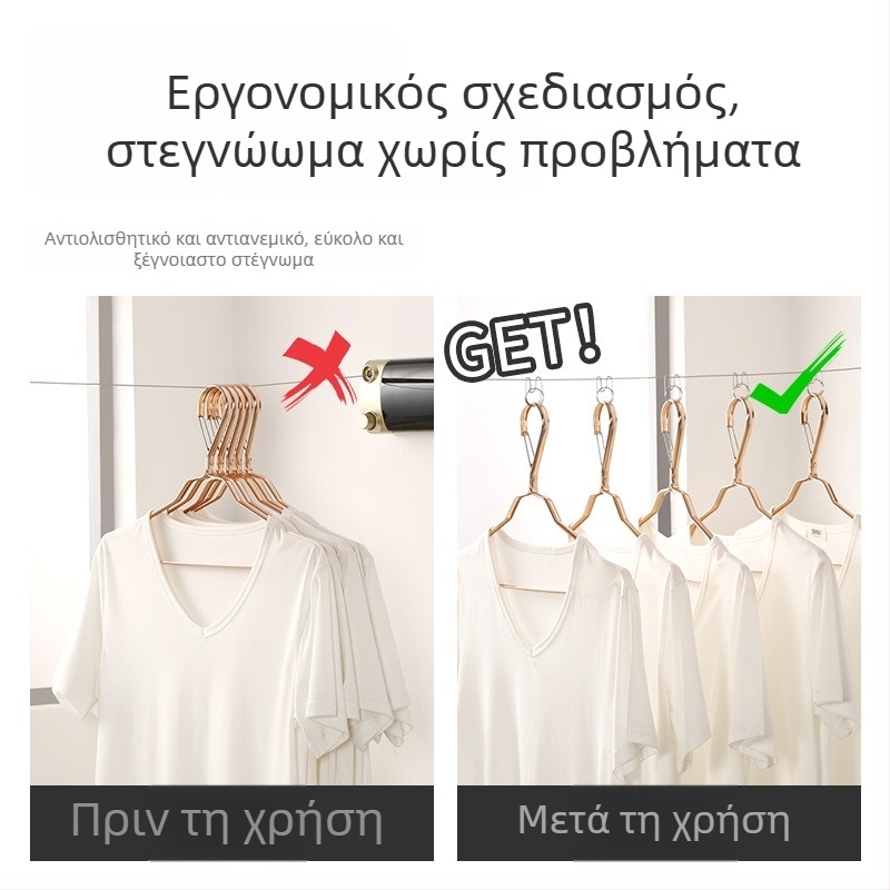 Εξωτερικός κλιπ στερέωσης σχοινιού για ρούχους, αντιανεμικός και αντιολισθητικός, από ανοξείδωτο ατσάλι, αγκίστρι πολλαπλών χρήσεων