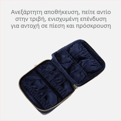 Μοντέρνος μικρός ταξιδιωτικός οργανωτής κοσμημάτων με μεγάλη χωρητικότητα, διαμερίσματα σε μορφή ακκορντόν, διπλό φερμουάρ, δυνατότητα εκτύπωσης λογότυπου