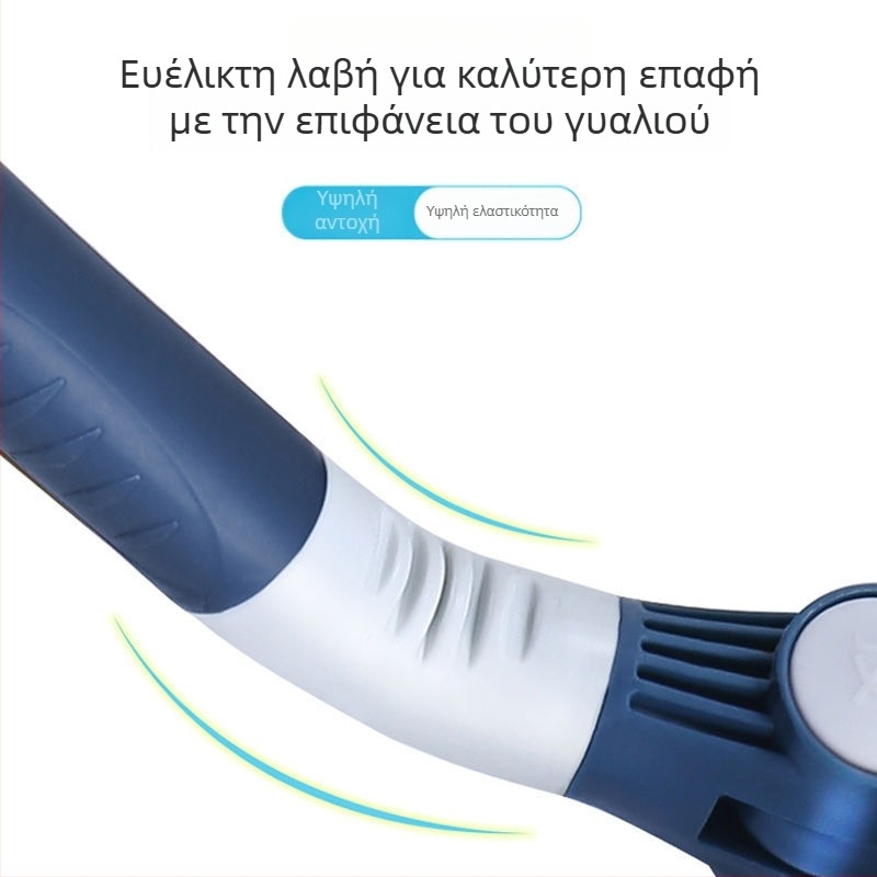 Εργαλείο καθαρισμού γυαλιού με μακρύ τηλεσκοπικό κοντάρι, συσκευή καθαρισμού παραθύρων, διπλής όψεως καθαριστικό