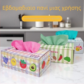 Μικροϊνες πανάκια βρεγμένα/ξηρά για καθάρισμα, σε κουτί, για κουζίνα και σπίτι, μιας χρήσης
