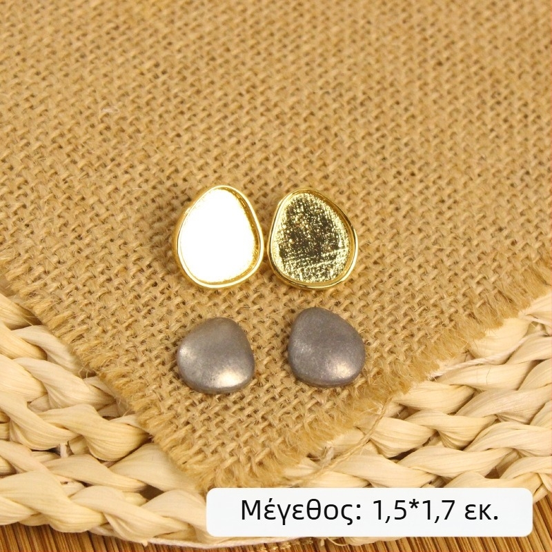 DIY βάση για σκουλαρίκια σε σχήμα κολοκύθας, χαλκός με φιλιγκράν και επίχρυσο 18K, βελόνα από ασήμι S925, καρφωτά με motifs κουνελιού και πεταλούδας