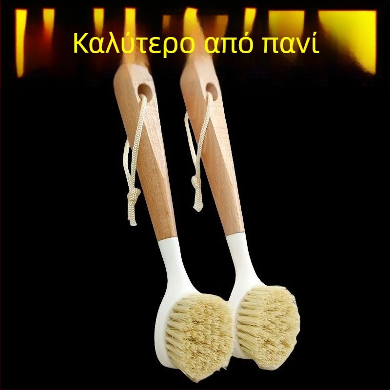 Πινέλο κατσαρολών με μακριά λαβή από σίσαλ – καθαριστικό κουζίνας για κατσαρόλες και σκεύη