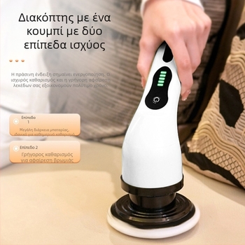 Ισχυρή ηλεκτρική χειρολαβή καθαρισμού, πολυλειτουργική για κουζίνα και μπάνιο, με μακριά και κοντή κεφαλή για πατώματα και γυάλινες επιφάνειες
