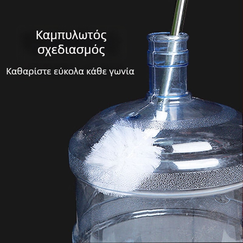 Ανοξείδωτη βούρτσα κουβά με επέκταση και μεταλλική μπάλα καθαρισμού για μεγάλους και μικρούς κουβάδες