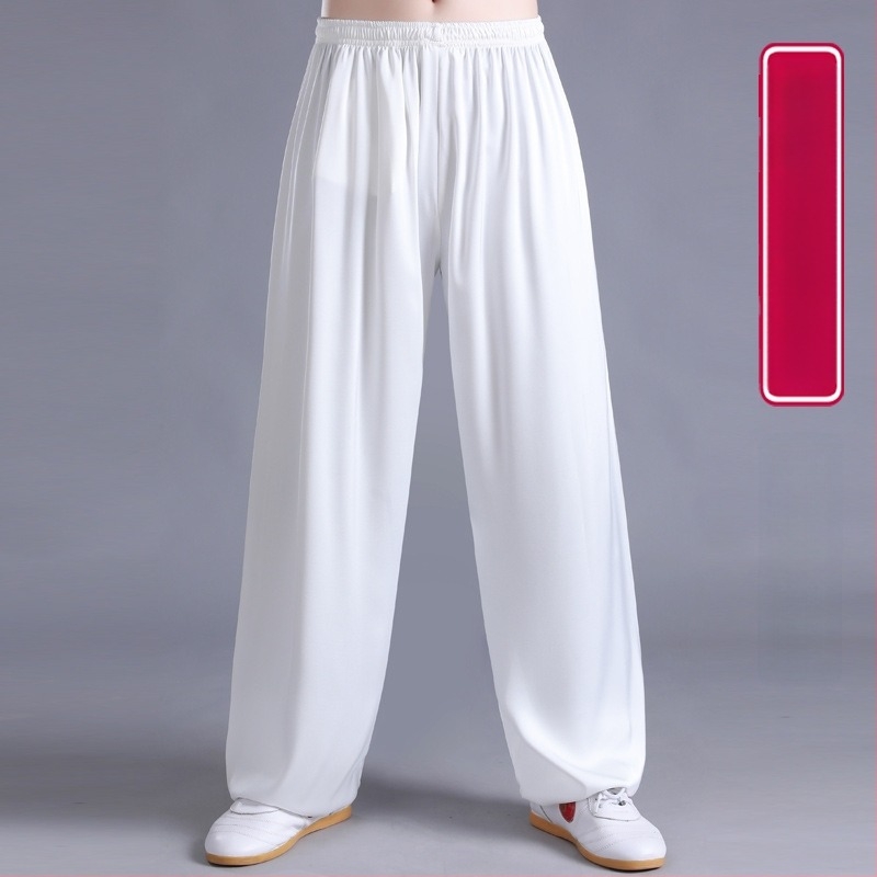 Παντελόνια Tai Chi από σατέν ακετάτης (ice silk), unisex, lantern στυλ, για Tai Chi, πολεμικές τέχνες και γιόγκα