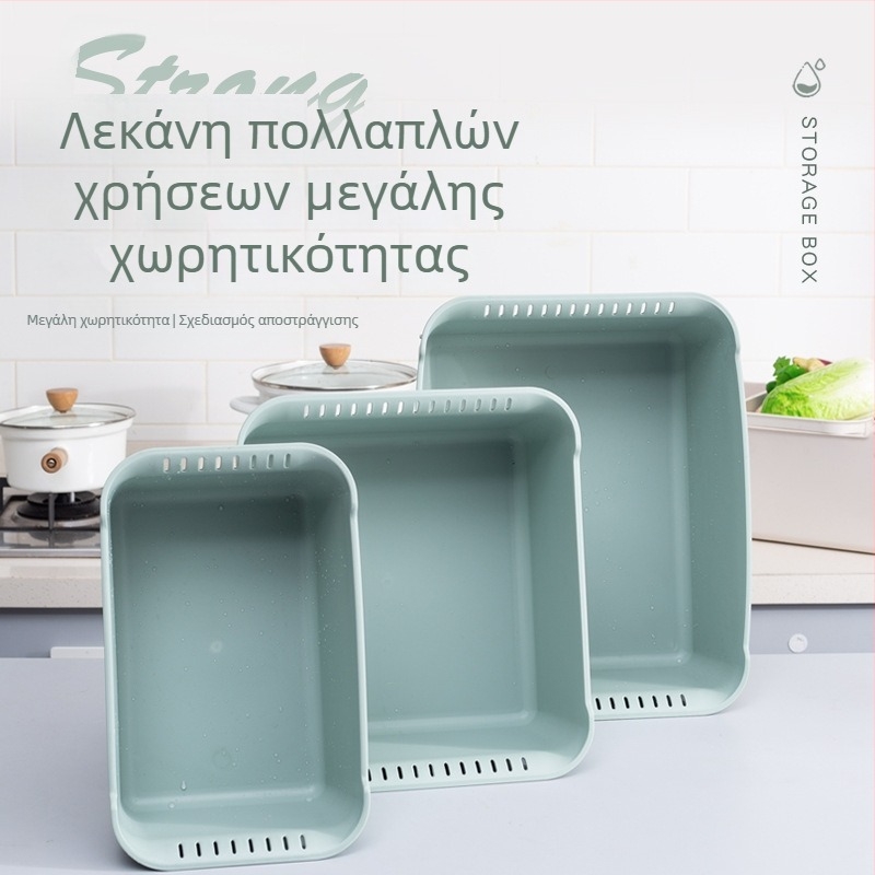 Πλαστική παχιά ορθογώνια λεκάνη πλυσίματος για οικιακή χρήση, μεγάλη χωρητικότητα για πλύσιμο κουζίνας, ρούχων, λαχανικών και μπανάκι μωρού