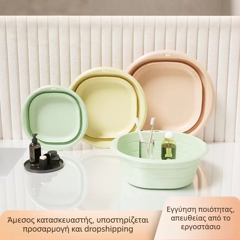 Αναδιπλούμενος πλαστικός νιπτήρας για κοιτώνες, οικιακή χρήση και ταξίδια – μεγάλου, μεσαίου και μικρού μεγέθους