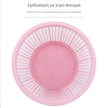 Πλαστικός κυκλικός κάδος απορριμμάτων, ελαφρύς, οικιακή χρήση, σαλόνι, γραφείο, μπάνιο, χωρητικότητα κάτω των 4 λίτρων.