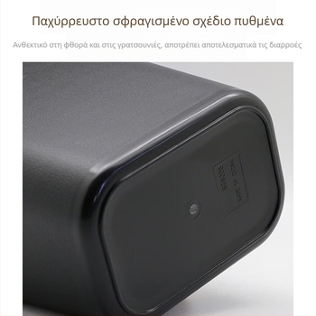 Πλαστικός κάδος απορριμμάτων, χωρητικότητας 8L/15L, ανθεκτικός στη φλόγα, τετράγωνος για κουζίνα, παχύ προφίλ