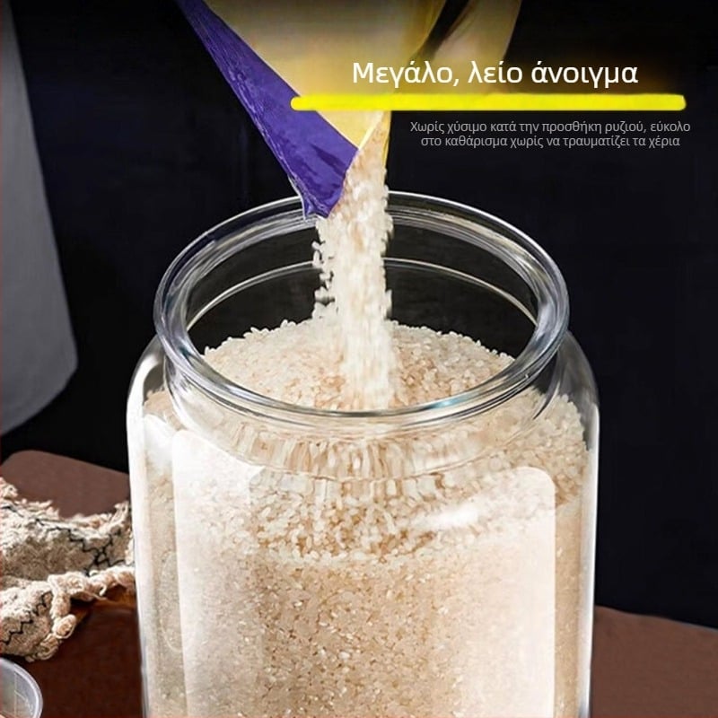 Μεταλλικός κάδος αποθήκευσης τροφίμων, εξαιρετικά μεγάλος, ανθεκτικός στην υγρασία, για κόκκους, ρύζι και αλεύρι