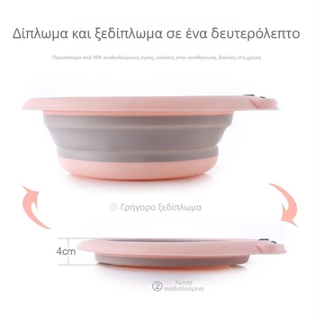 Αναδιπλούμενος παιδικός νιπτήρας με χαμογελαστό κουτάβι
