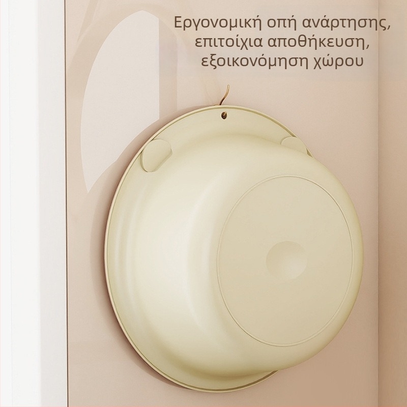Μεγάλη πλαστική λεκάνη με παχιά τοιχώματα, χωρίς οσμές, κατάλληλη για πλύσιμο ρούχων, προσώπου και ποδιών, σε φοιτητικές εστίες