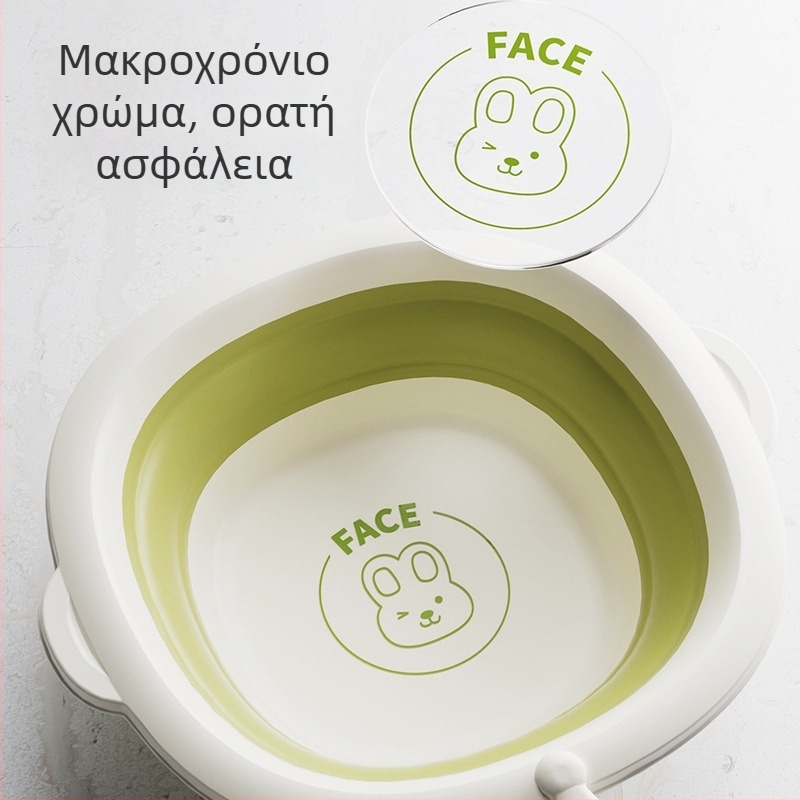 Πτυσσόμενη λεκάνη μπάνιου για πλύσιμο προσώπου νεογέννητου — φορητή για ταξίδια